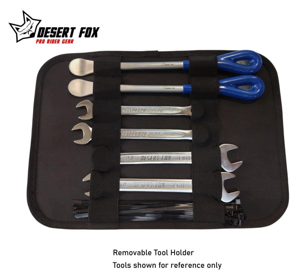 Removable tool holder for motorcycle soft luggage